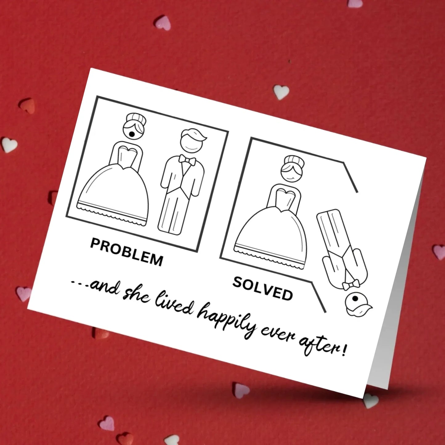 Divorce Card for Her – Problem Solved Happily Ever After