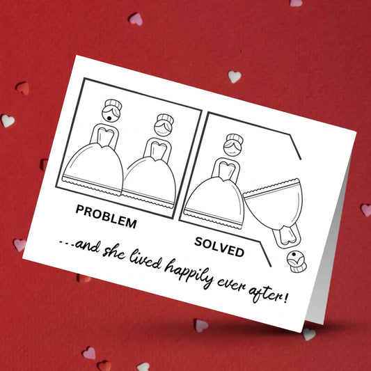 Lesbian Divorce Card for Her – Funny Happily Ever After Breakup Gift
