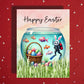 Easter Card with Bunny Scuba Diver – Fish Bowl Spring Greeting