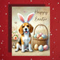 Easter Beagle Greeting Card – Cute Bunny Ears Dog Spring Greeting