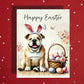 Easter Bulldog Greeting Card – Cute Bunny Ears Dog Spring Greeting