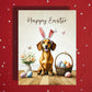Easter Dachshund Greeting Card – Cute Bunny Ears Dog Spring Greeting