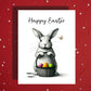 Easter Bunny Card – Classic Basket Eggs Spring Greeting