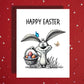 Easter Bunny Card – Basket Eggs Spring Greeting