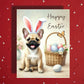 Easter French Bulldog Greeting Card – Bunny Ears Frenchie Spring Greeting