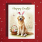 Easter Golden Retriever Greeting Card – Bunny Ears Dog Spring Greeting