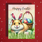 Easter Hamster Greeting Card – Cute Bunny Ears Spring Greeting