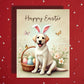 Easter Labrador Retriever Greeting Card – Bunny Ears Dog Spring Greeting