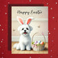 Easter Maltese Greeting Card – Cute Bunny Ears Dog Spring Greeting