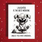 Get Well Card with Puppy, Colonoscopy Humor Card, Laughter Is the Best Medicine Recovery Card