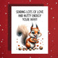 Encouragement Card with Squirrel, Get Well Soon Card, Nutty Energy Cheer Up Card