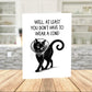 Get Well Cat Printable Card, At Least You Dont Have to Wear a Cone, Digital Download Recovery Humor