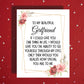 Girlfriend Romantic Card, Personalized I Love You Card for Her, Anniversary Birthday Valentines Card