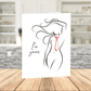 Anniversary Printable Sexy Card I'm Yours, Flirty Silhouette Valentine's Day Birthday Digital Download