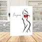 Anniversary Printable Sexy Card I'm Yours, Flirty Silhouette Bow Valentine's Birthday Christmas Digital Download