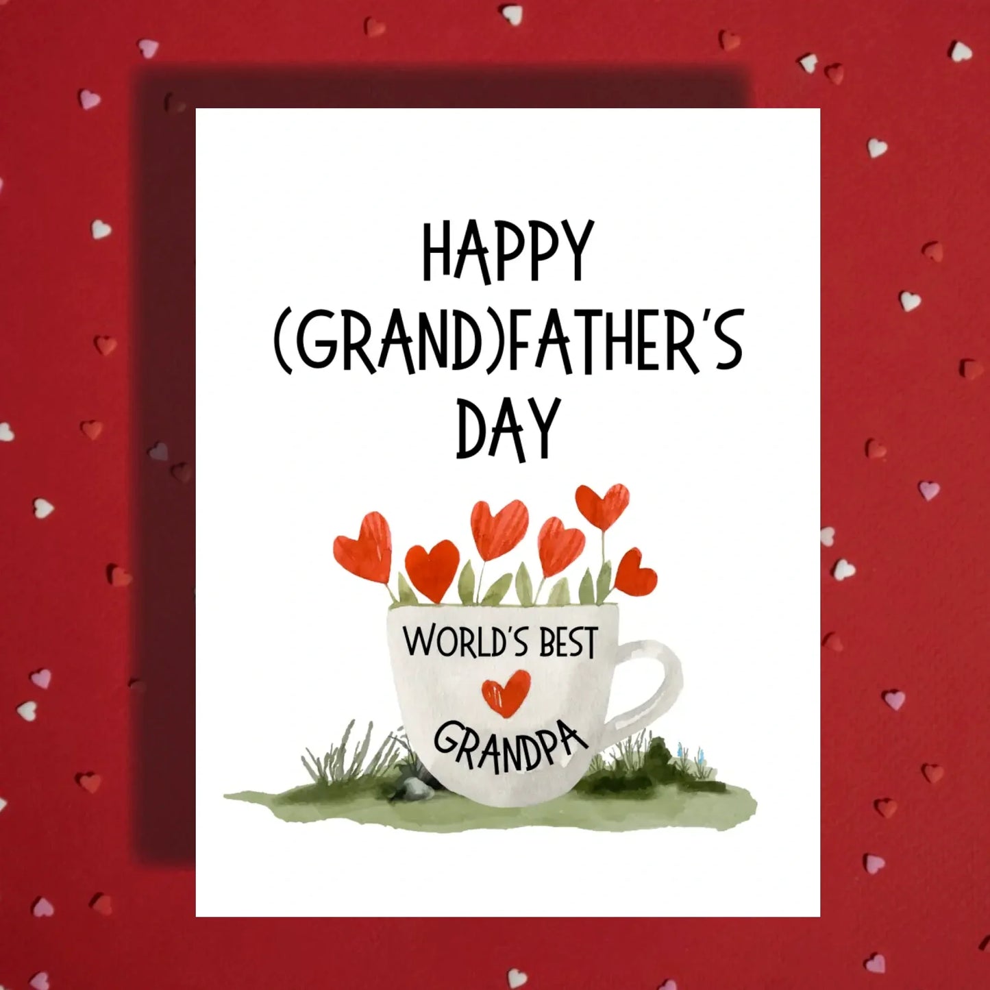 Grandpa Fathers Day Card, For Grandfather from Grandchild, World's Best Grandpa