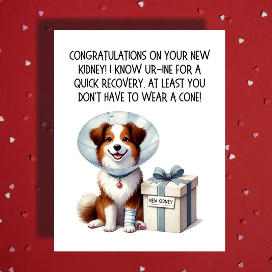 Kidney Transplant Card, Congratulations New Kidney, Post Surgery Recovery Card