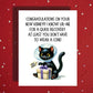 Kidney Transplant Card, Congratulations New Kidney, Cat Medical Humor Card