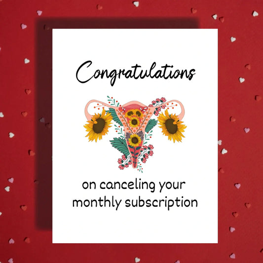 Hysterectomy Card, Cancel Monthly Subscription, Post Surgery Get Well Card