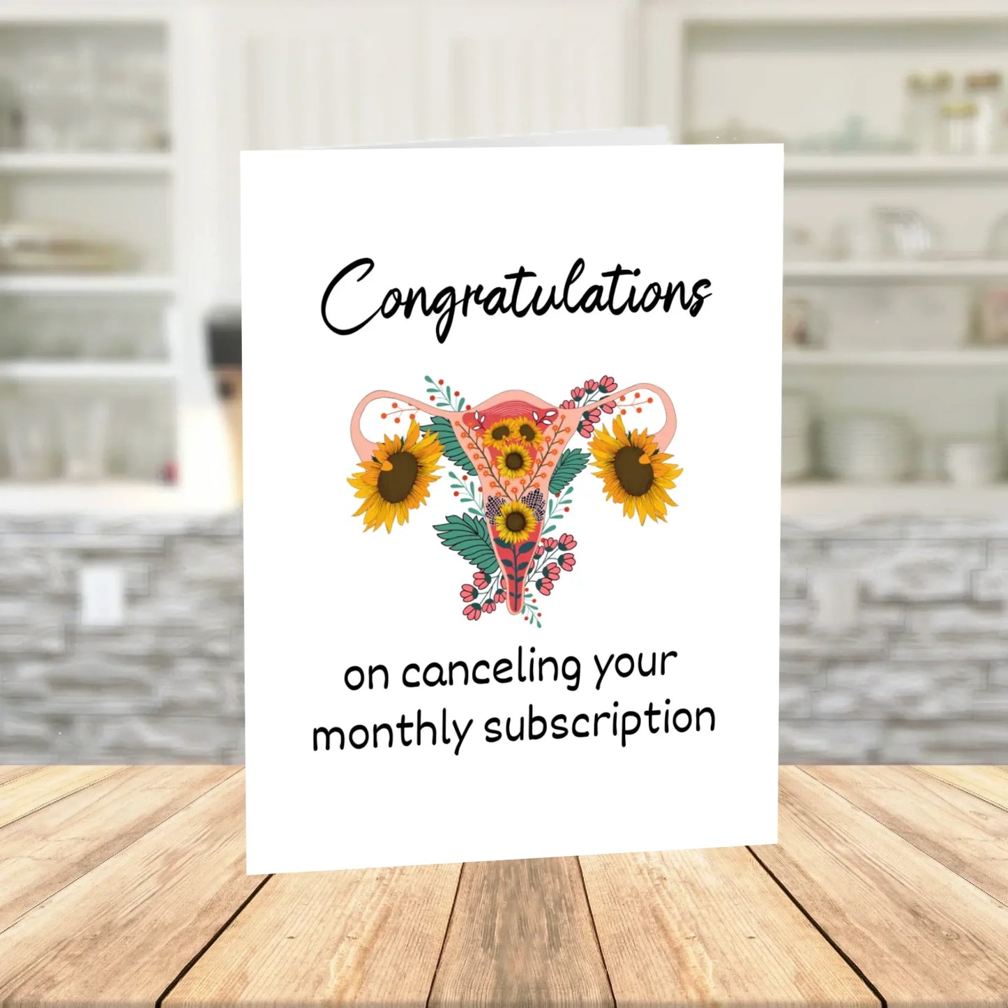 Hysterectomy Printable Card, Cancel Monthly Subscription, Post Surgery Digital Download