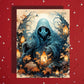 Halloween Moonlit Forest Spooky Ghost Halloween Greeting Card