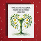 Hysterectomy Card Lemon Tree Uterus Surgery Recovery Support Greeting Card