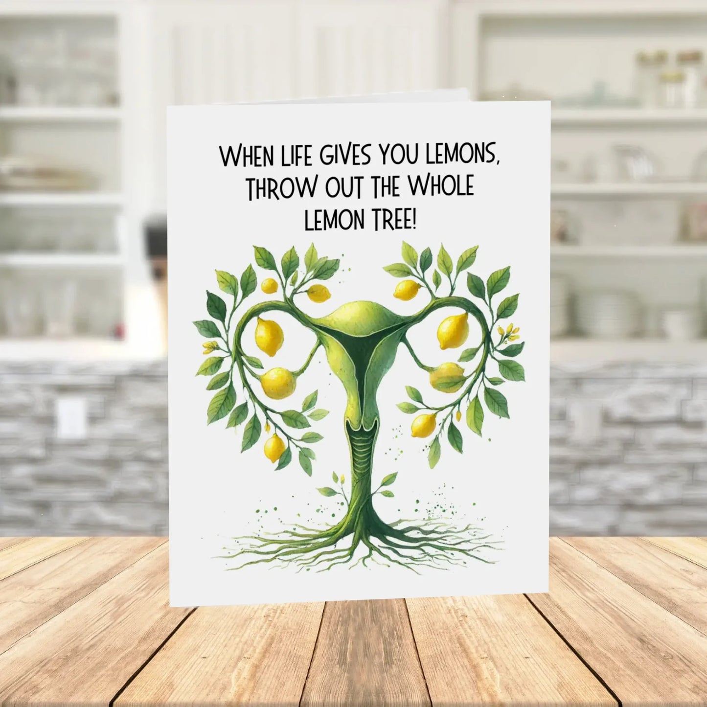 Hysterectomy Printable Card Lemon Tree Uterus Surgery Support Digital Download