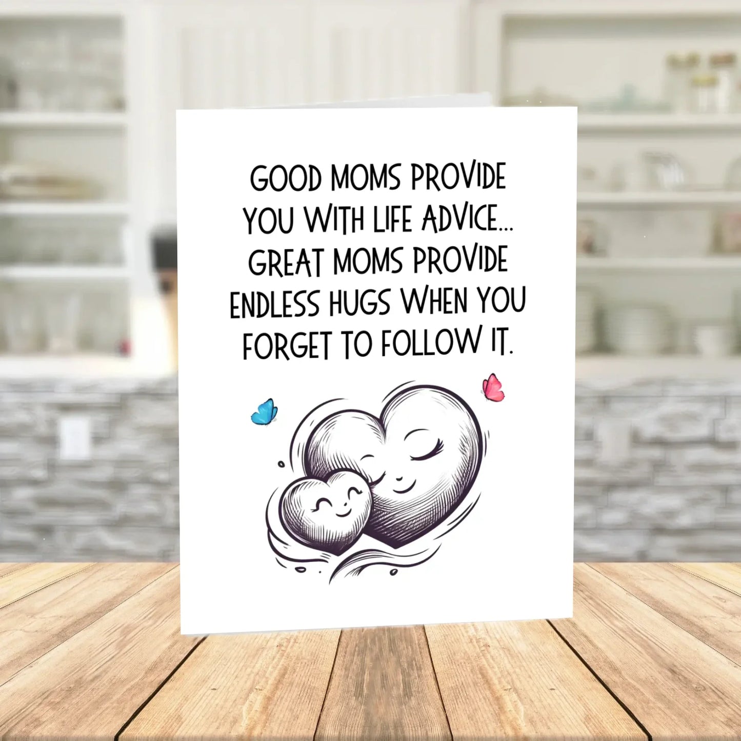 Mom Printable Card Life Advice And Hugs Mothers Day Digital Download