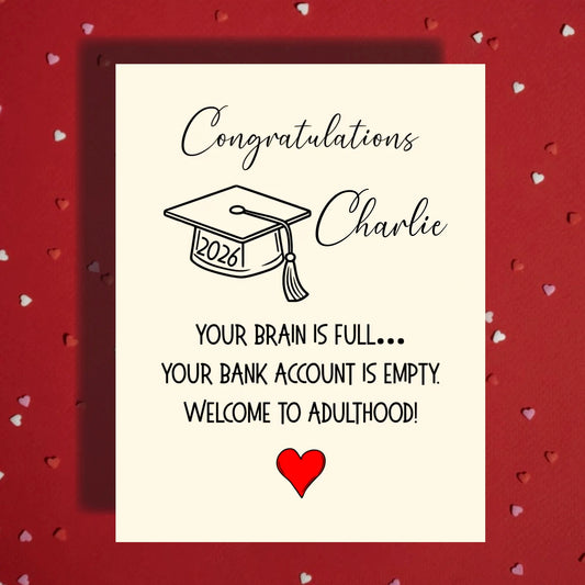 Graduation Card:  Congrats… You’re Smart AND Broke!