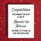 Appendix Greeting Card: Congratulations On Joining The Elite Club