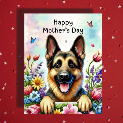 Mother's Day Card German Shepherd Dog