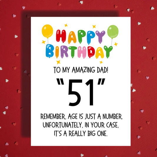 Birthday Greeting Card: Age Is Just A Number