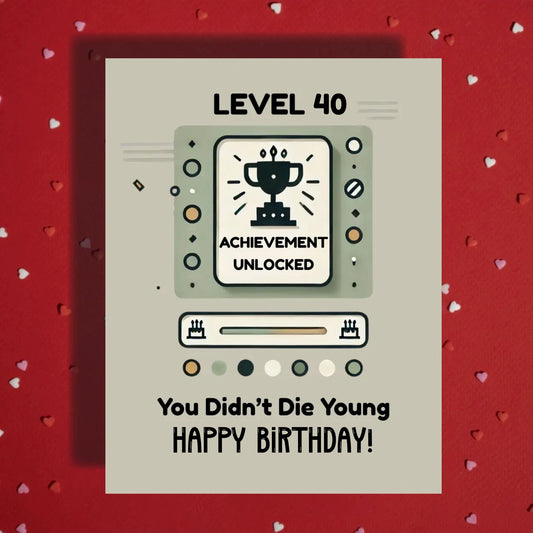 Birthday Greeting Card: Achievement Unlocked
