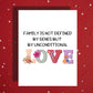 Blended Family, Adoption or Anniversary Greeting Card: Family Is Not Defined By Genes