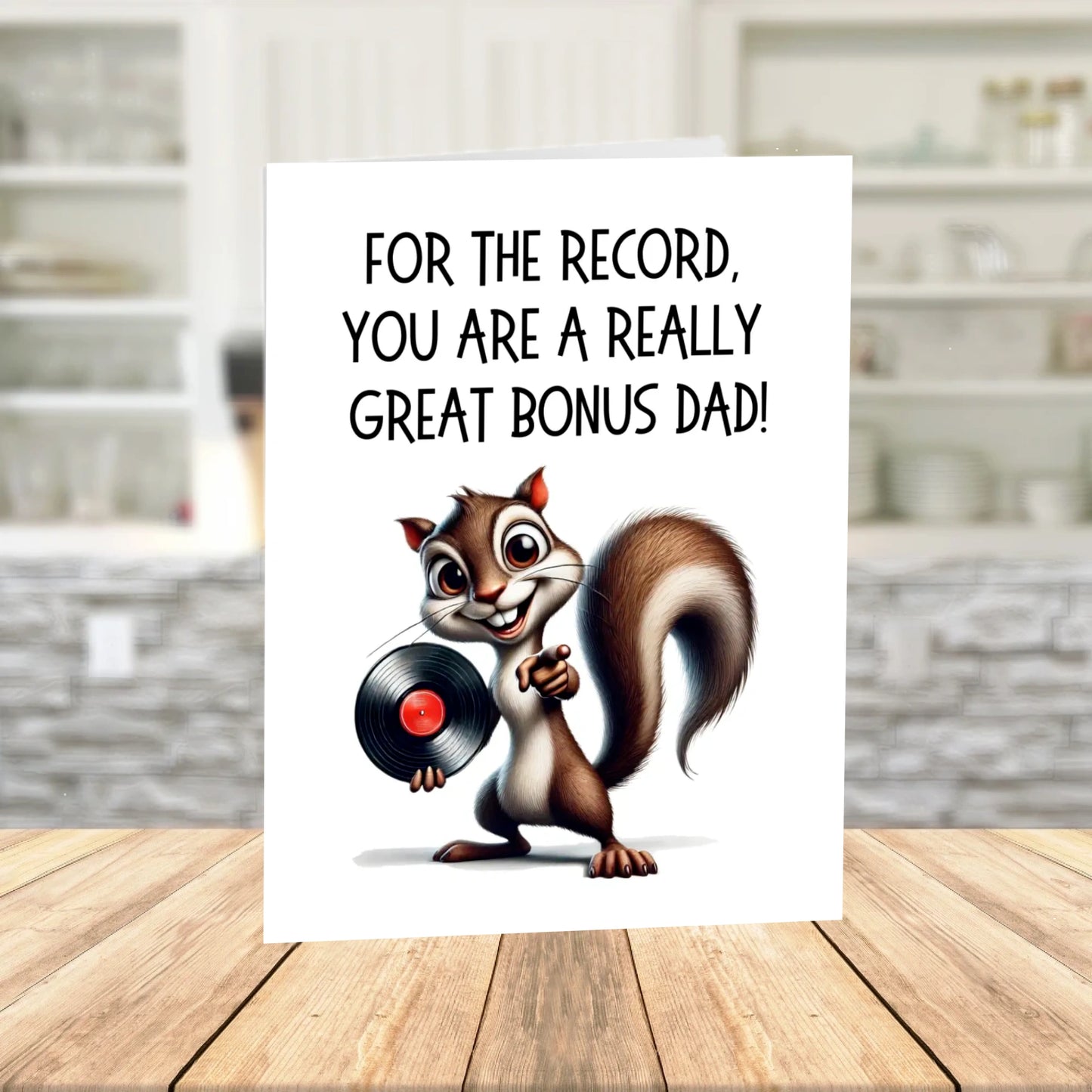 Bonus Dad Printable Card: For The Record, You Are A Really Great Bonus Dad! (Digital Download)