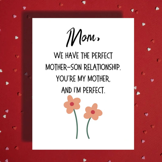 Mom Greeting Card: Mother-Son Relationship
