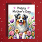 Mother's Day Card, Customizable: Australian Shepherd Dog