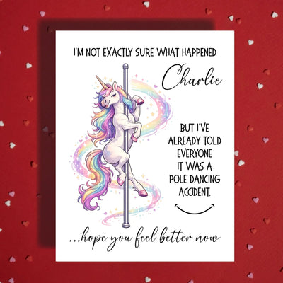 Get Well Greeting Card: I'm Not Exactly Sure What Happened