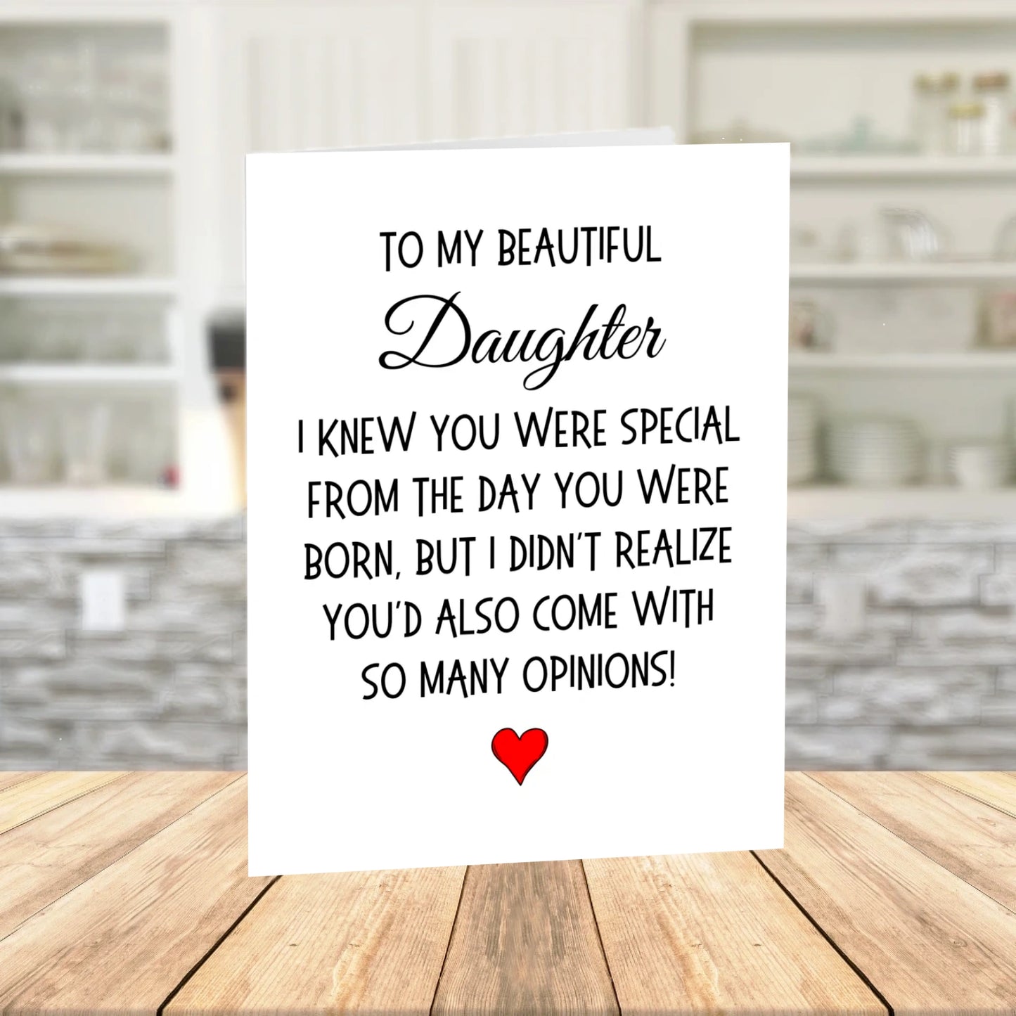 Daughter Printable Card: I Knew You Were Special (Digital Download)