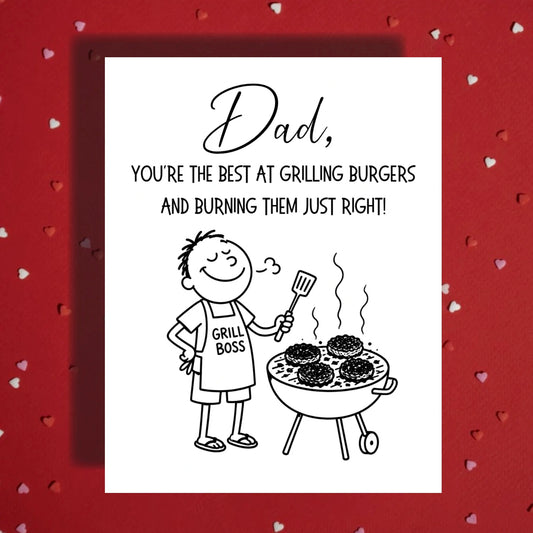 Dad Greeting Card: Dad You're The Best At Grilling