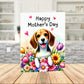 Mother's Day Printable Card: Beagle Dog (Digital Download)