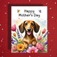 Mother's Day Card, Customizable: Dachshund Dog