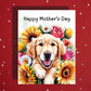Mother's Day Card, Customizable: Golden Retriever Dog