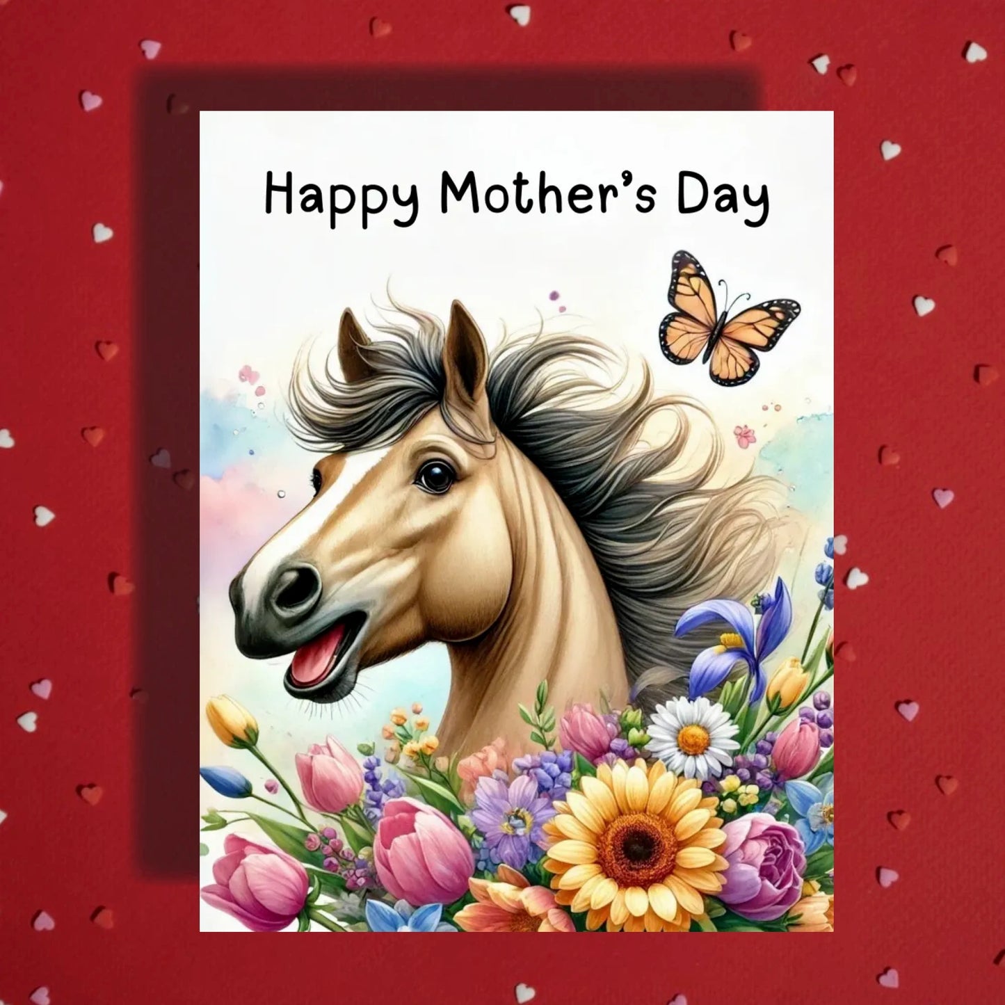 Mother's Day Card, Customizable: Horse Lover
