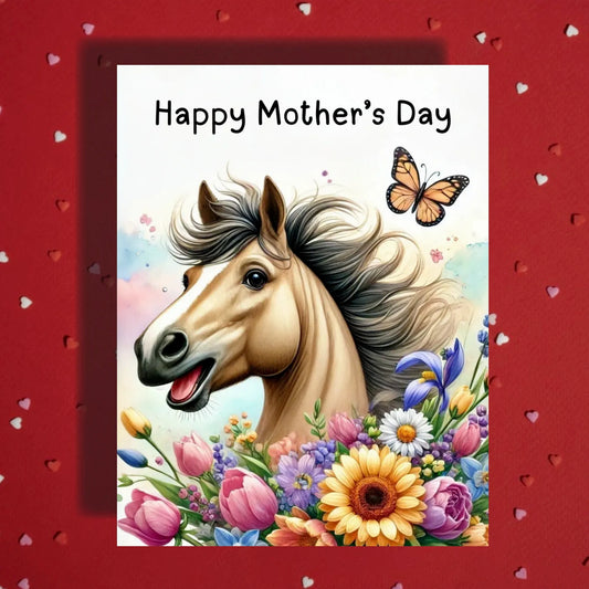 Mother's Day Card, Customizable: Horse Lover