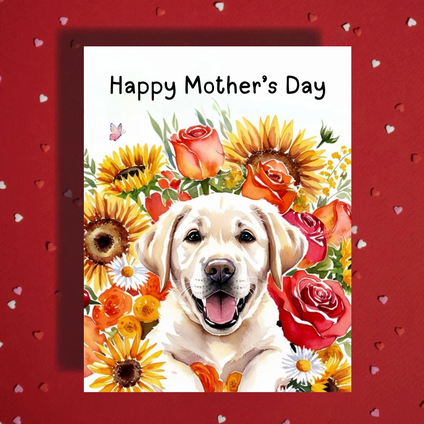 Mother's Day Card, Customizable: Labrador Retriever Dog