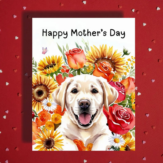 Mother's Day Card, Customizable: Labrador Retriever Dog