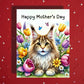 Mother's Day Card, Customizable: Maine Coon Cat