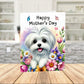 Mother's Day Printable Card: Maltese Dog (Digital Download)