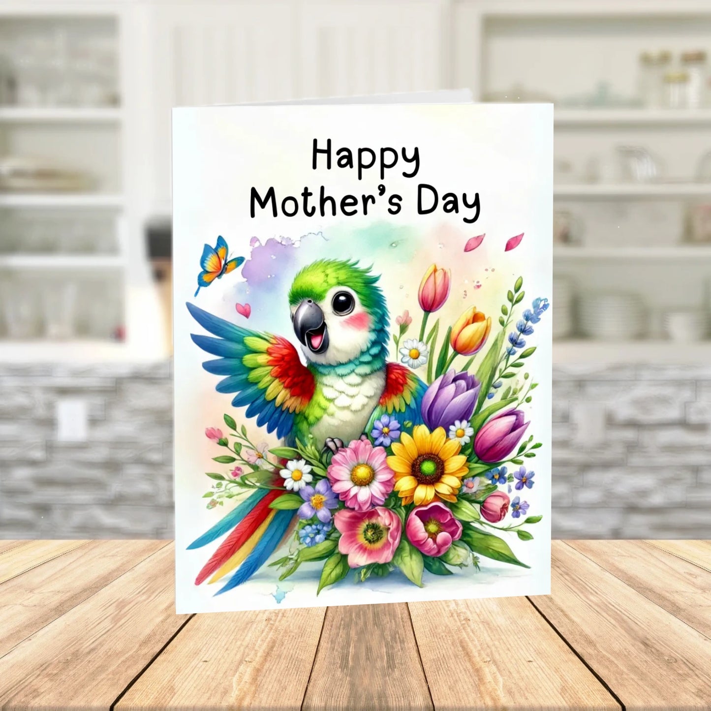Mother's Day Printable Card: Parrot Bird Lover